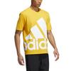 Adidas Sport Round Neck Casual Letter T-Shirt Men Tops Yellow GK3327