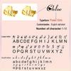 Excellent Fashion Gold Customized Name Cute Heart Earrings Stainless Steel Letters Studs Earrings