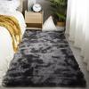 Alfombra de área shaggy tie-dye suave y esponjosa antideslizante para dormitorio, alfombrilla de felpa para mesita de noche, decoración de sala de estar