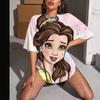 Women's T-Shirt Animal Cat Pattern Retro Fashion Classic Short-Sleeved Round Neck Women Summer Clothing