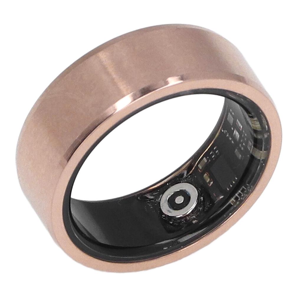Smart Ring Gold BT Sleep Fitness Tracker IP68 Water Resistant Pedometer Smart Health Ring for Daily Use