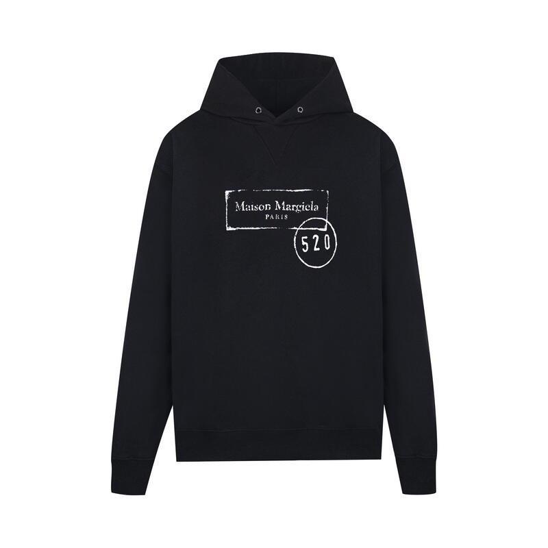 Unisex Margiela Hoodie: Lockere Passform, Umgekehrtes MM6-Logo, Reine Baumwolle, Rundhalsausschnitt, Trendiger Stil