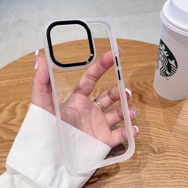 

Металлическая рамка, подходящая для чехла для телефона Apple 16promax 15 Прозрачный и простой 14 Акриловый 13 Противоударный чехол Apple 16Plus