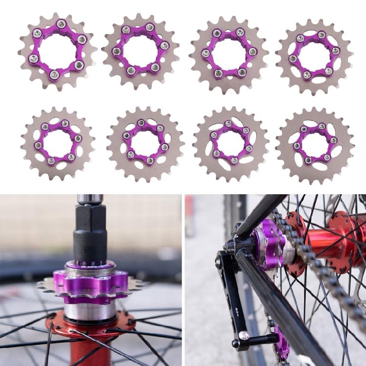 Pignon Monovitesse Acier Haute Résistance Roue Libre Roue d'Inertie Pignon Pièce pour Vélo à pignon fixe Facile à installer