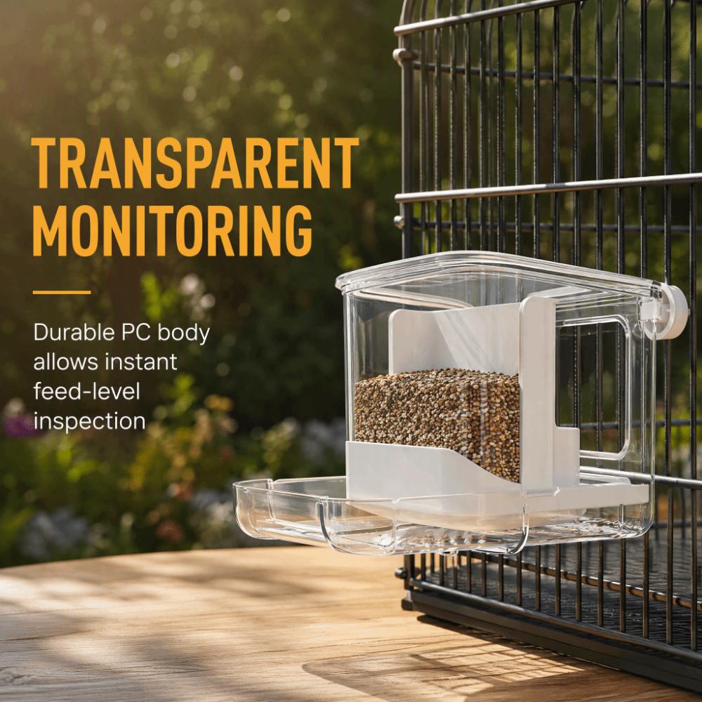 Large Capacity Small Pet Hanging Cage Splash-Proof Hanging Cage Feeder  Small Pet Birds
