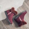 Winter neue Damen Schneestiefel warme Samt kurze Stiefel europäische und amerikanische Stoff kurze Stiefel grenzüberschreitende Baumwollschuhe große Größe Damenschuhe