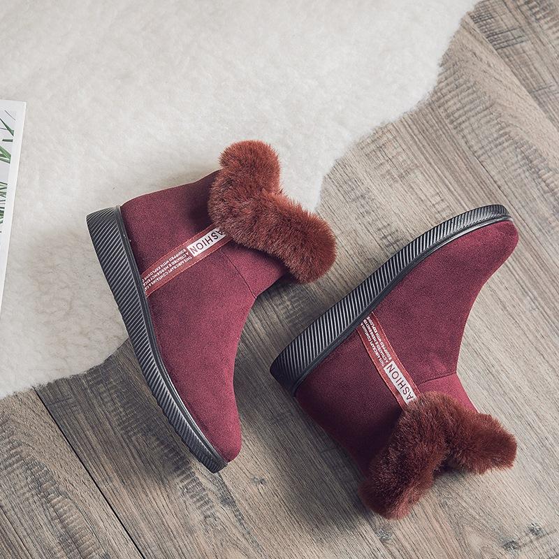 Winter new women's snow boots warm velvet short boots European and American cloth short boots cross-border cotton shoes large size women's shoes