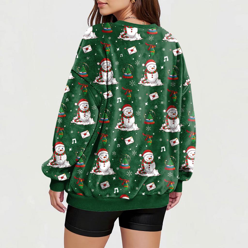 Women's V-Neck Sweatshirt Plush Solid Color Casual Fashion Long Sleeve With Pocketed Pullover Top