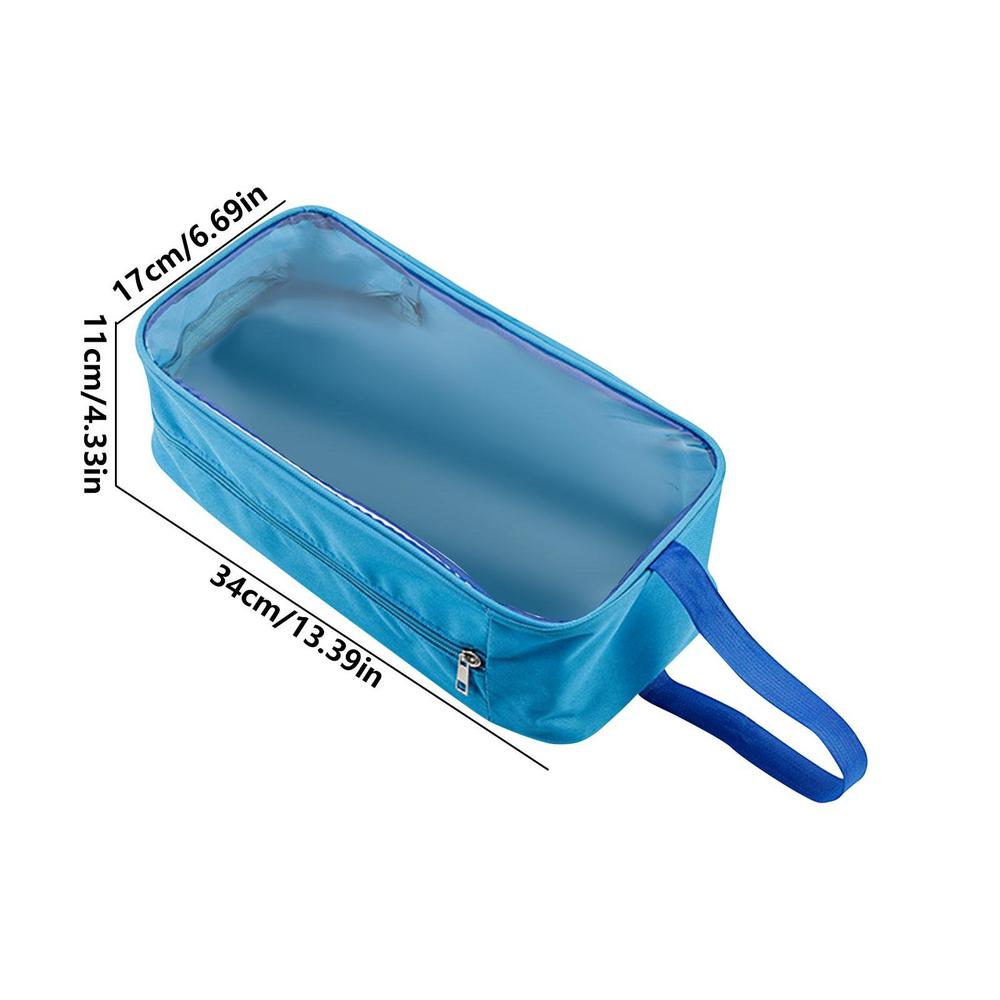 

Dustproof Shoes Storage Bags Travel Portable Oxford Shoes Bag With Sturdy Zipper Pouch Case Waterproof Pocket Shoes Organizer синій