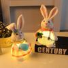 Rabbit Standing Plush Toy Cartoon Shaped Radiant Carrot Egg Decoration Easter