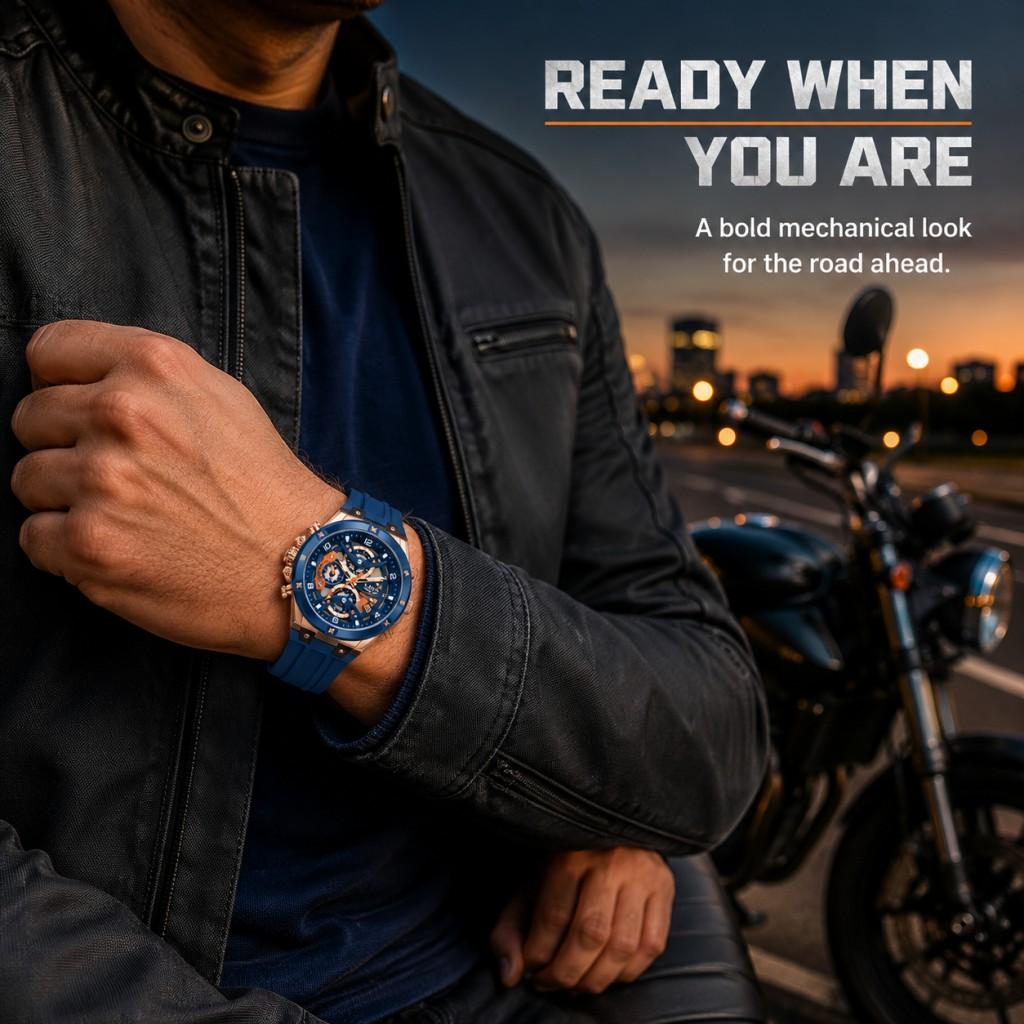 LIGE Sports Mens Watches Top Brand Luxury Silicone Chronograph Function Quartz Wristwatch Waterproof Luminous Watch for Man