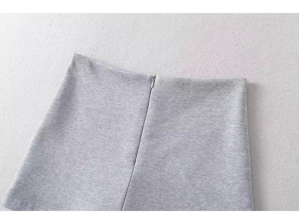 Chic Hip-Wrap Low Waist Short Skirt - European & American Style with Built-In Safety Shorts