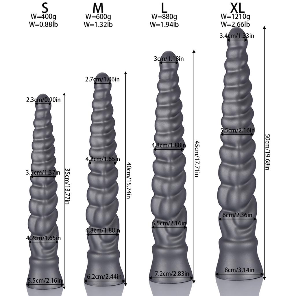 2026 Huge Long Anal Plug Soft Big Spiral Anal Butt Plug Adult Sex Toys Large Long Anal Dilator Training Expansion G Spot Stimulator for Women Gay Men