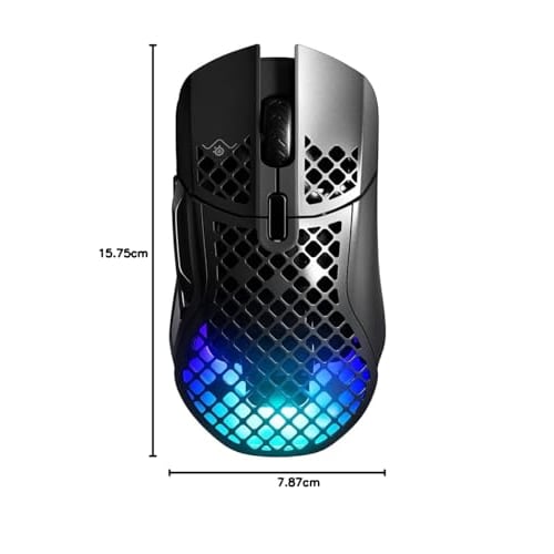 SteelSeries Gaming Mouse Wireless Aerox 5 Wireless Ultra Lightweight 9 Buttons Fast Response Splashproof Dustproof IP54 Standard Fast Charging Long Us