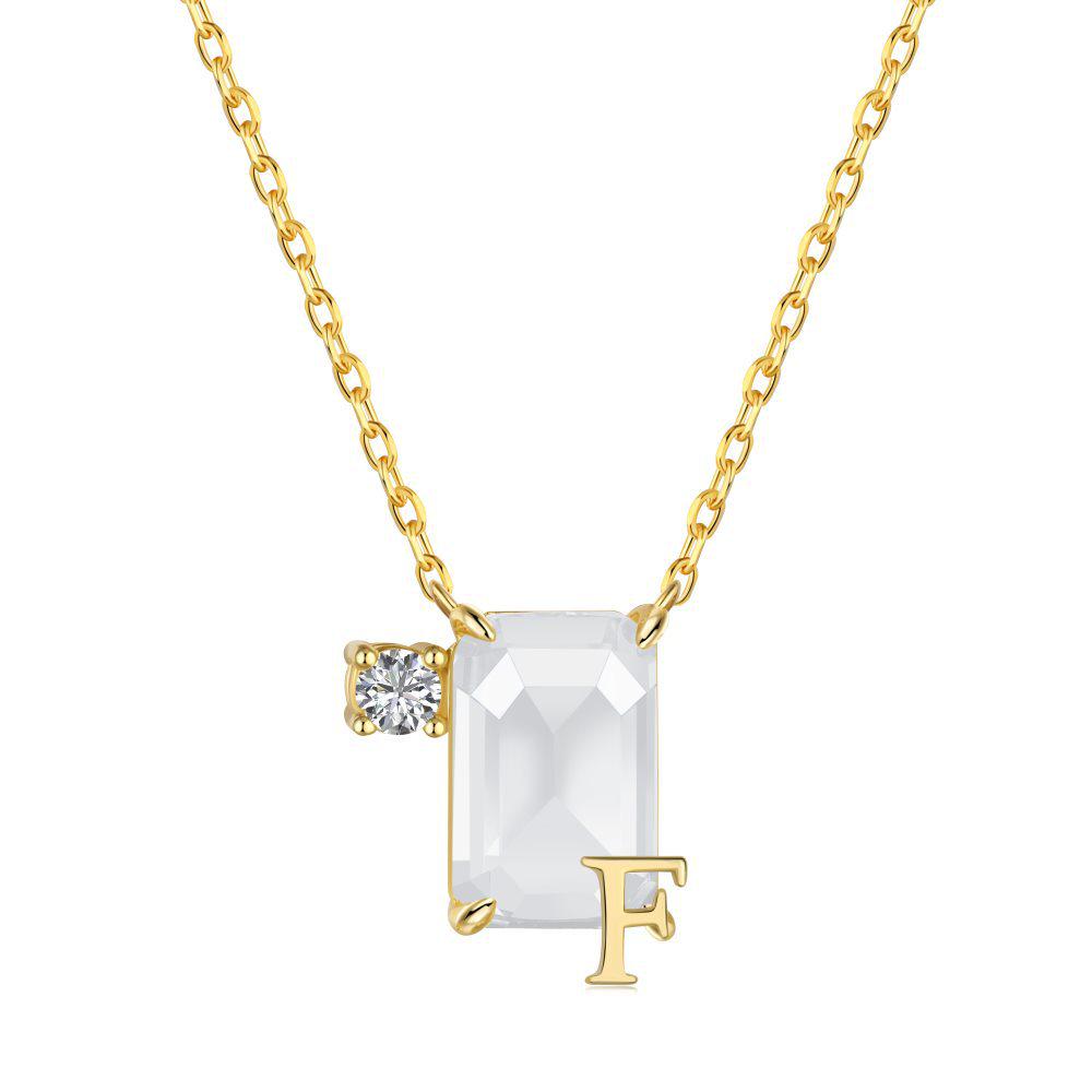 Collier Aurora Love en Argent Sterling S925 pour Femme avec Zircon - Design 26 Lettres, Cadeau de Noël Haut de Gamme