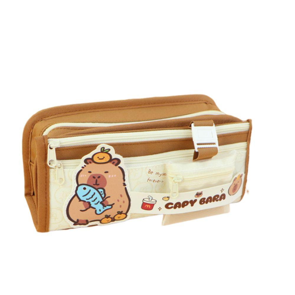 Large-capacity Capybara Pencil Case Storage Box Capybara Pencil Bag Capybara Pen Pouch  Stationery