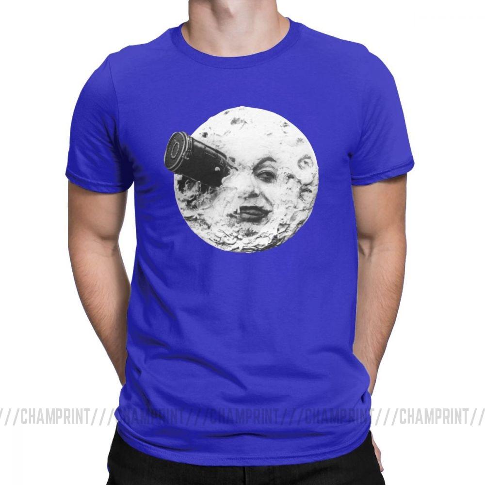 Moon T Shirts For Men Georges Melies Twin Party Tops Short Sleeve Vintage T Shirts