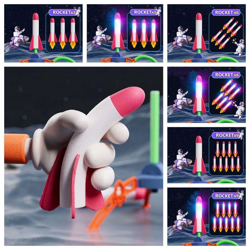 Plastic Rocket Launcher Foot Pump Stomp Rocket Toy Creative   Boys