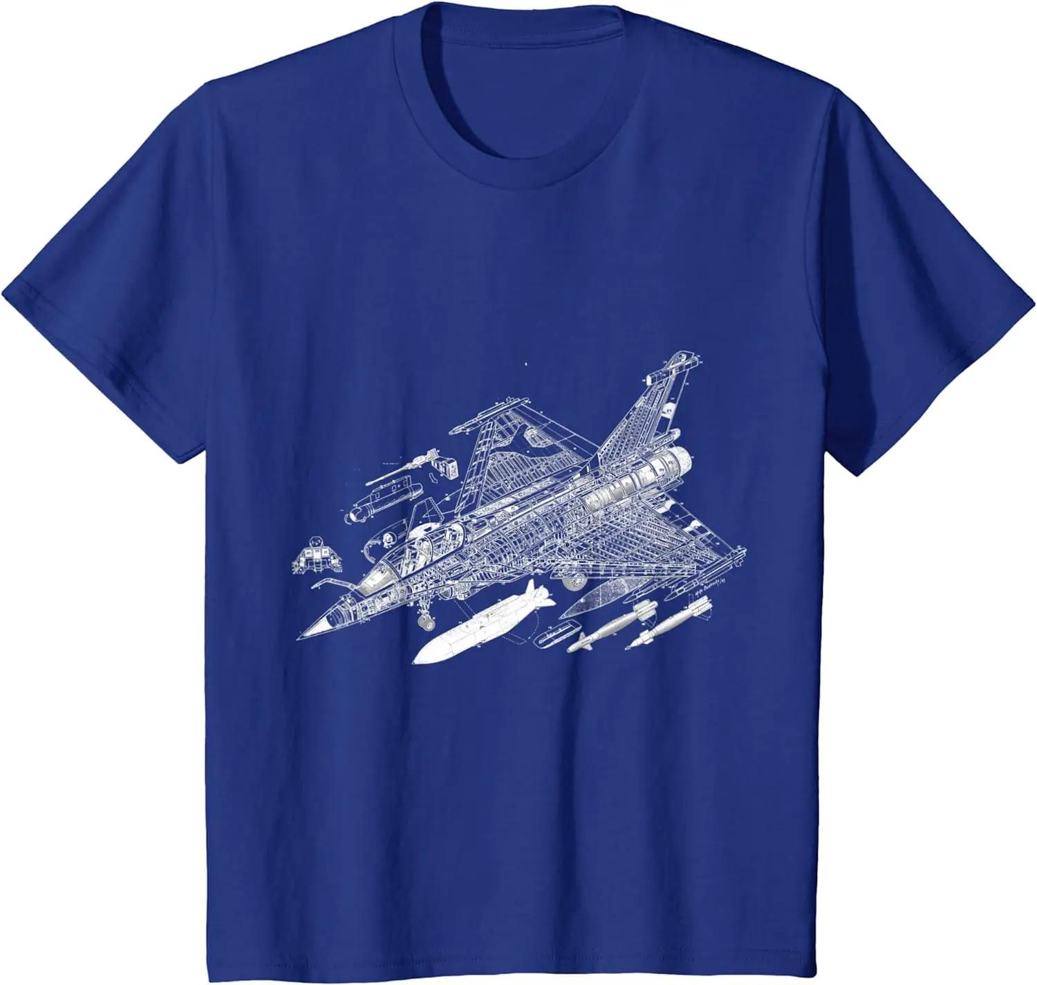 Eurofighter Aircraft Tshirt Airplane Blueprint TShirt S