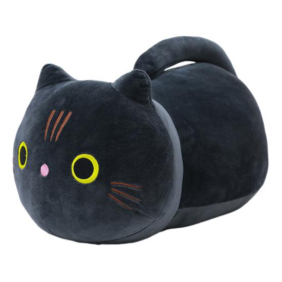 Cat Doll Plush Toy Stress Relief Soft Fluffy PP Cotton Fabric Huggable Animal Pillow Doll Snuggly Sensory Toy
