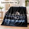 Casper the Friendly Ghost Custom Name Flannel Throw Blanket Soft Warm for Sofa Bed Indoor Home Use