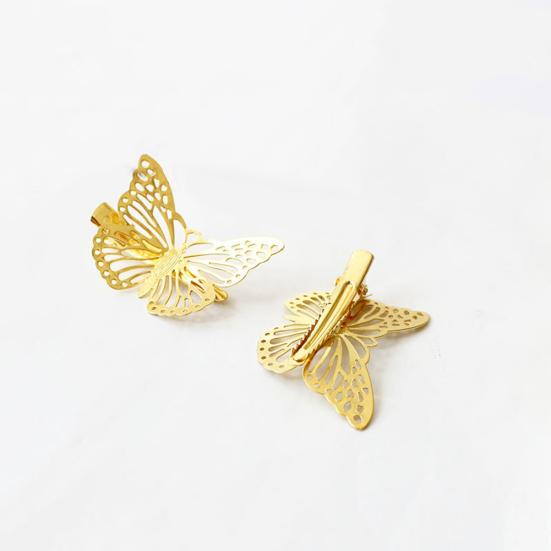 Vintage Women Hollow Butterfly Metal Hairpin Side Hair Clip Barrette Headwear