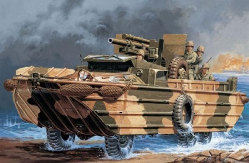 

Tamiya Italeri 6429 DUKW 105-мм гаубица пластиковая модель 1/35