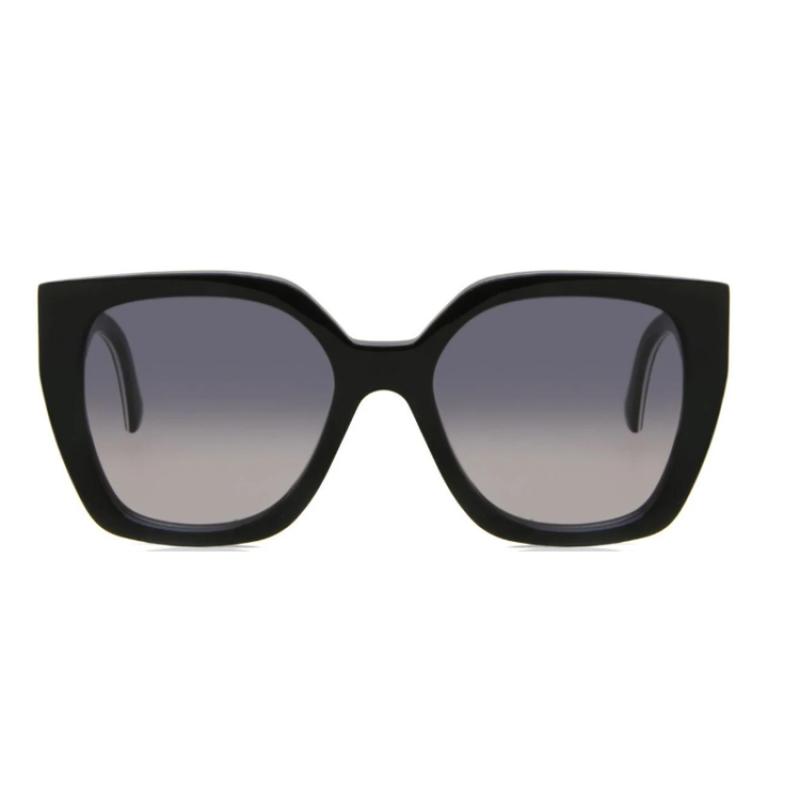 Gucci Original Design Acetate Square Sunglasses Unisex Couple Black