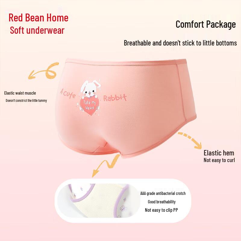 Hodohome Girls' 40S Modal 3A Antibacterial Briefs