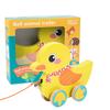 Montessori Early Education Wooden Animal Car Toys Children Drag Car for Kids Learning Walk and Have Fun Gift