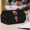 Packing Organizers 1pc Double Layer Flip Pencil Case - Black-ZT,Basketball on Finger, Large Capacity, Portable Polyester Pen Storage Bag with Zipper C