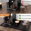 2 In 1 Silicone Coffee Machine Mat Non-Slip Bar Mat Household Countertop Protector Mat  Kitchen