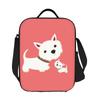 Cute Westie Puppy Dog Resuable Lunch Box for  Leakproof West Highland White Terrier Cooler Thermal Food Insulated Lunch Bag