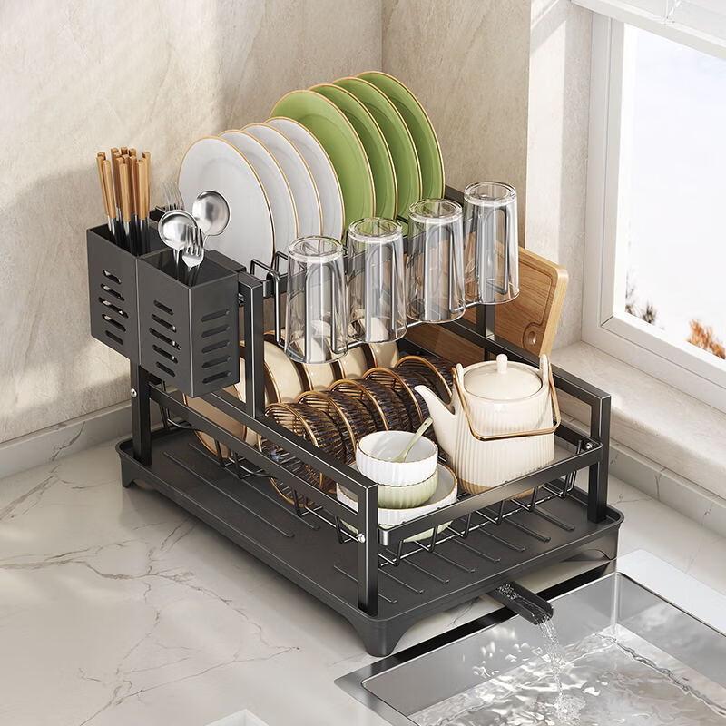 Трехуровневая кухонная сушилка для посуды Zhi Shi