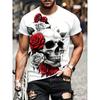 Modisches Herren-Rundhals-Kurzarm-3D-Casual-Farbprint-Casual-Kurzarm-Rundhals-T-Shirt