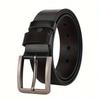 Men's PU Vintage Pin Buckle Leather Belt - Casual & Business Versatile Accessory for Jeans