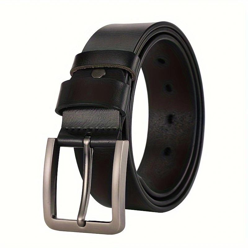 Men's PU Vintage Pin Buckle Leather Belt - Casual & Business Versatile Accessory for Jeans
