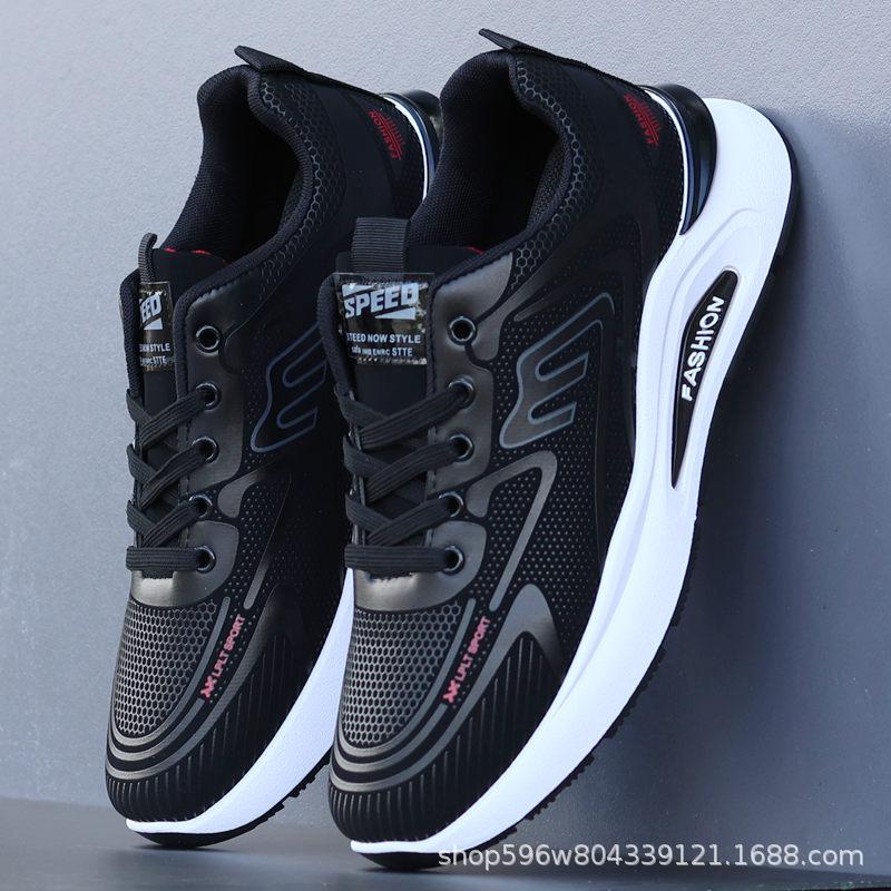 Men's Shoes Autumn and Winter New Leather Waterproof Sports Shoes Trendy Casual Shoes Versatile Non-slip Wear-resistant Deodorant Running Shoes