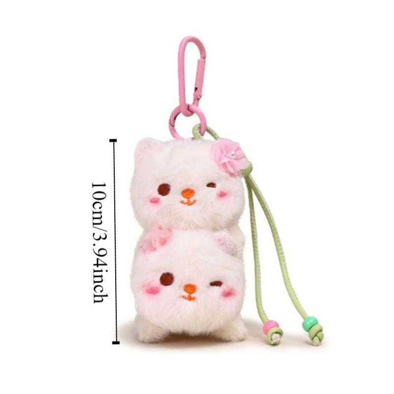 Collection Rabbit Stuffed Plush Keyring PP Cotton Stuffed Animal Pendant  Children Girl