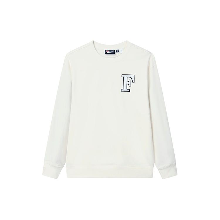 FILA Sweatshirts Men s Xuan White Crew Neck Moderate Regular F11M219208F-IV XXL