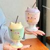 Cute Ice Cream Cake Goblet Girls High-value Ceramic Drinking Cup with Lid Couple Mug Souvenir Gift