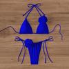 Set Bikini da Donna 2 Pezzi Allacciato al Collo Imbottito Slip da Bagno Set Fiore 3D