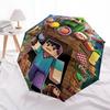 Pixel Game Fashionable Automatic Opening/Closing Folding Umbrella. Portable and Foldable, Ideal for Gift, Travel, and Daily Use.