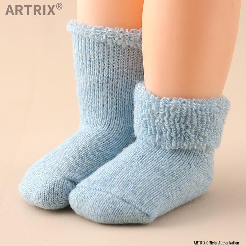 Superdicke Winter-Fleece-gefütterte Wollsocken für Jungen & Mädchen - Kleinkind Wadenlang