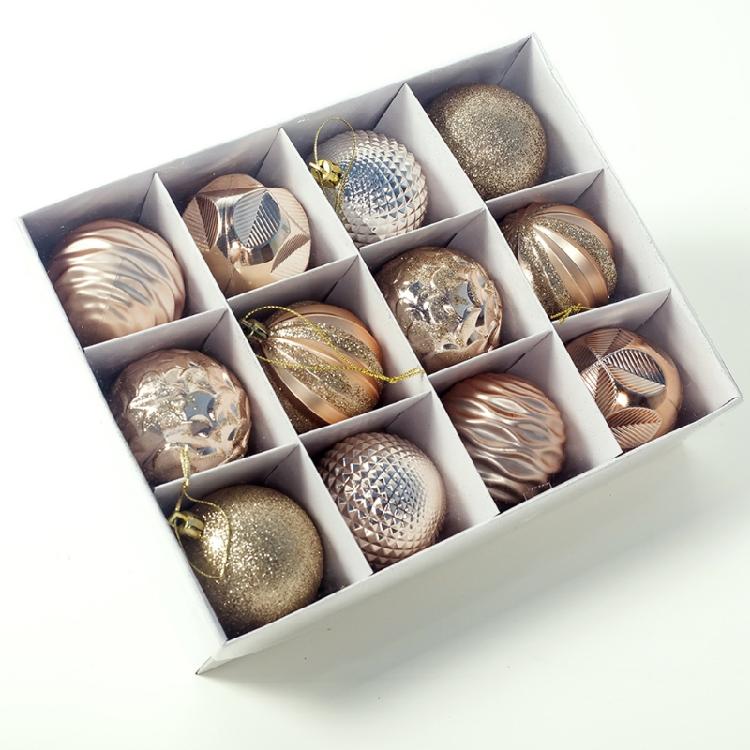 12 Pcs/Set 6cm Shatterproof Christmas Ball Decor Christmas Tree Hanging Ornament