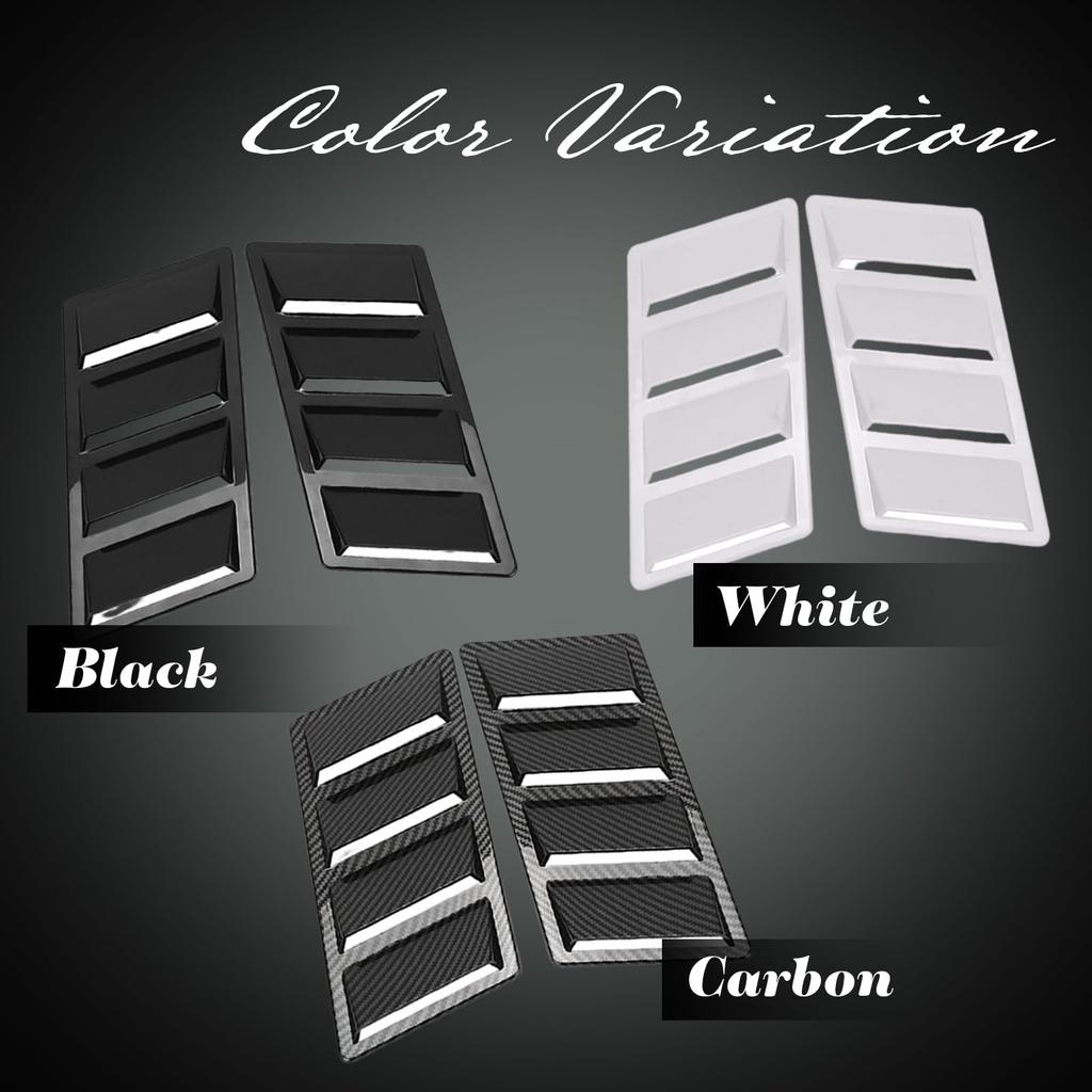 HTharros Dummy Duct Hood Fender Side Air Intake Car General Purpose Sameera Dress Up Aero Parts Carbon 2pcs Set