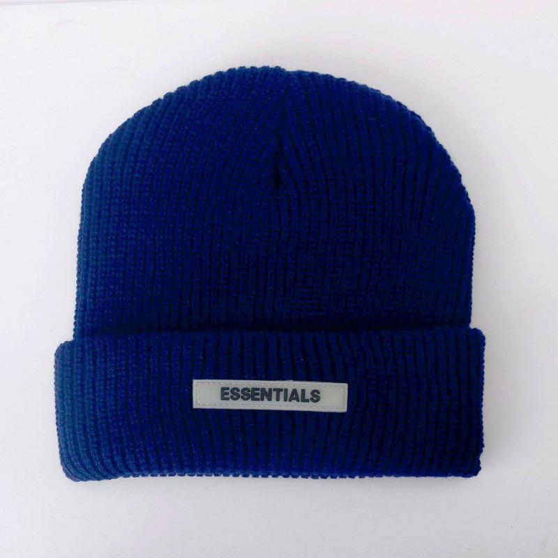 Essentials Knitted Hat Alphabet Wool Hat Knitted Hat Big Head Circumference Beanie Hexagonal Melon Vest Hat