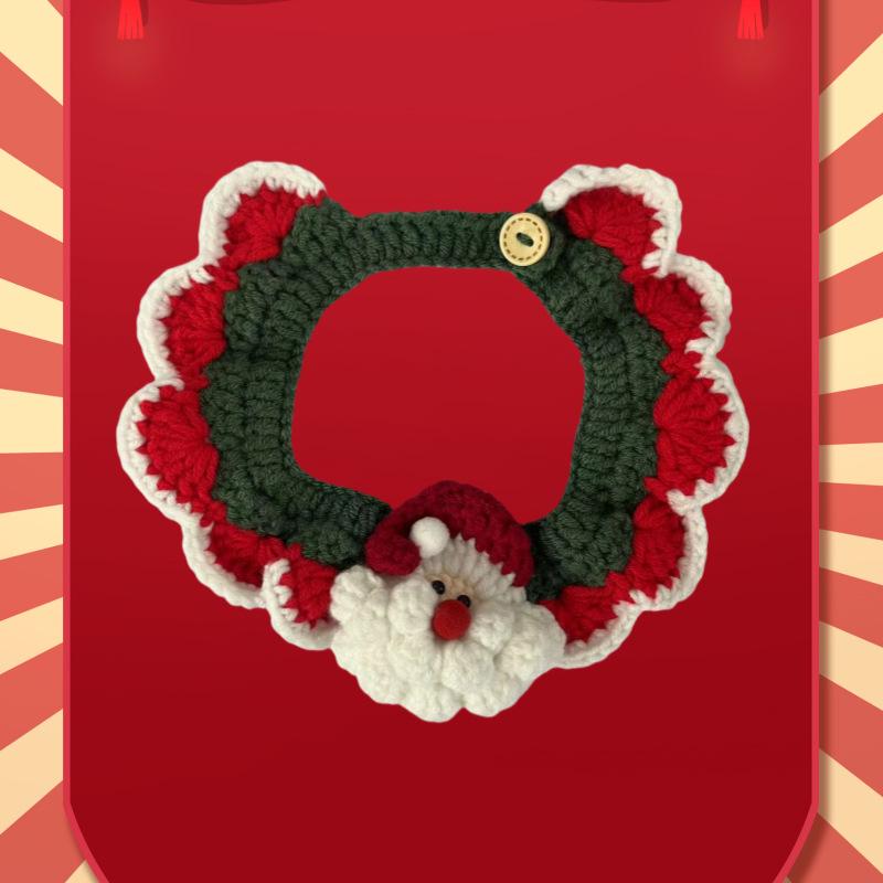 Christmas Cat Scarf: Warm Knitted Collar with Bell