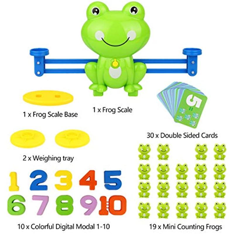 Cool Math Game for Preschoolers Frog Balance Counting Toys for Boys and Girls Educational Number Toy Fun Children's Gift STEM Learning