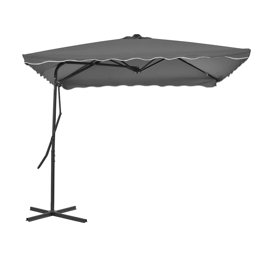 250x250 cm Anthracite Steel Mast Sun Umbrella